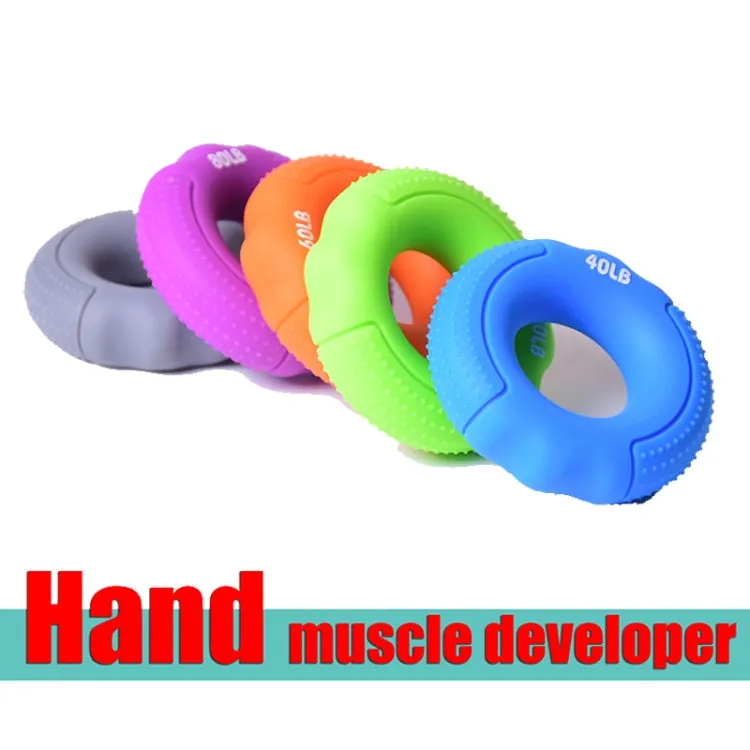 Silicone Gripper Finger Exercise Grip Ring, Specification: 20LB (Dot Green)