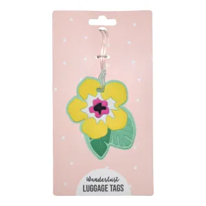 Silicone Luggage Tag Yellow Flower