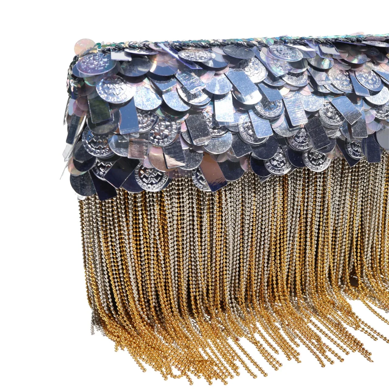 Silver Shimmy Ombre' Clutch