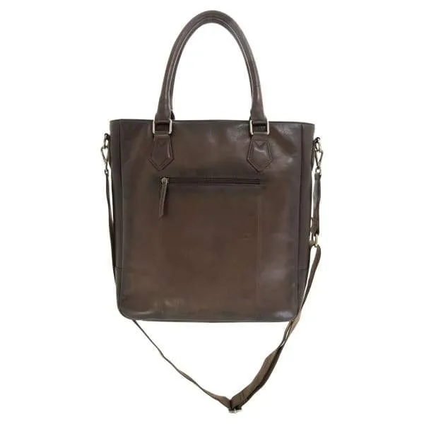 Smith & Wesson Leather Flat Tote Vertical Work Bag