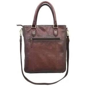 Smith & Wesson Leather Flat Tote Vertical Work Bag