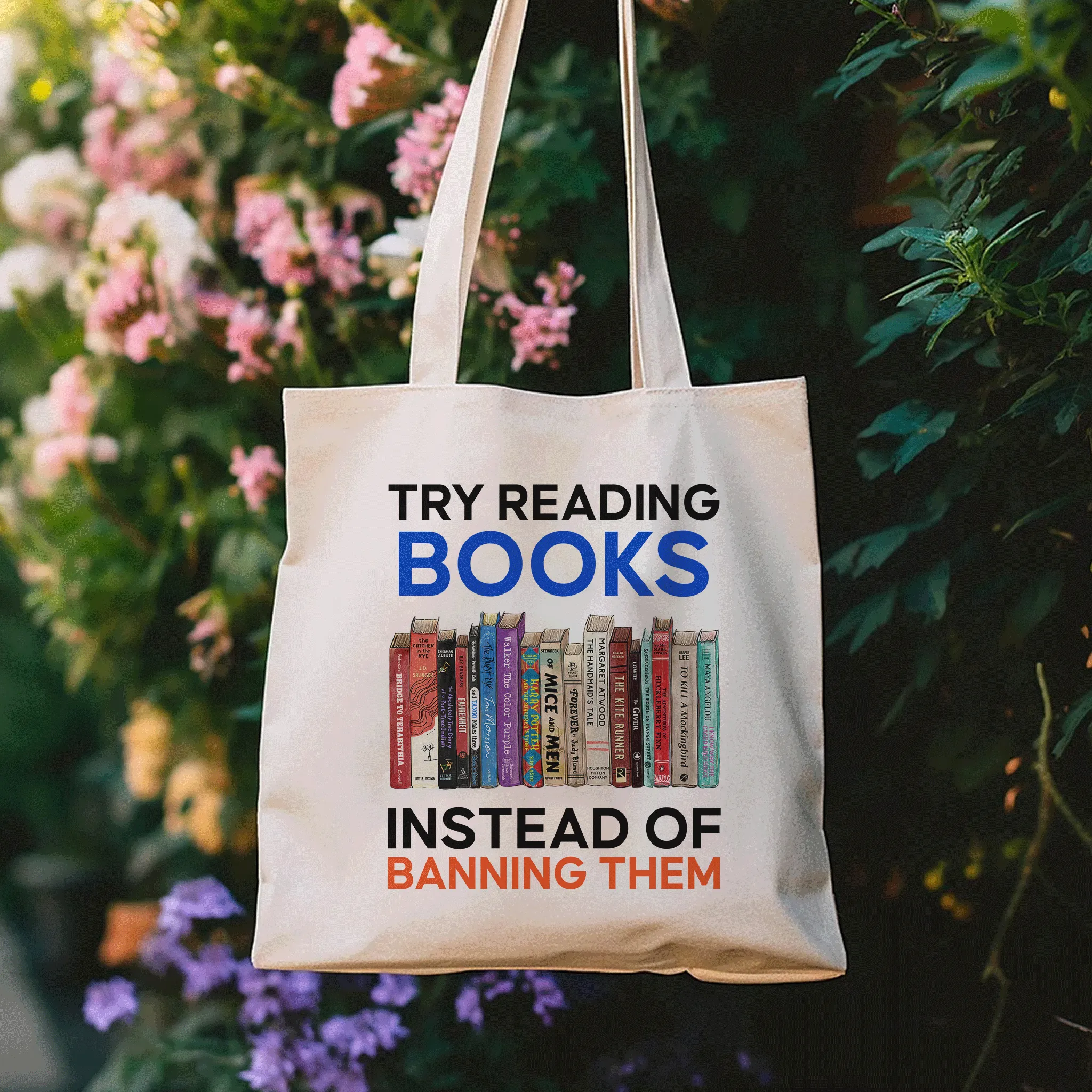 Try Reading Books Instead Of Banning Them Book Lovers Gift TBW237