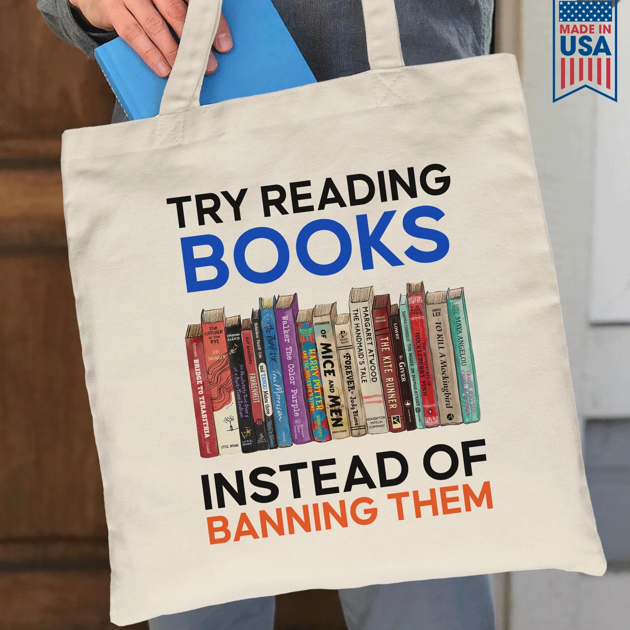 Try Reading Books Instead Of Banning Them Book Lovers Gift TBW237