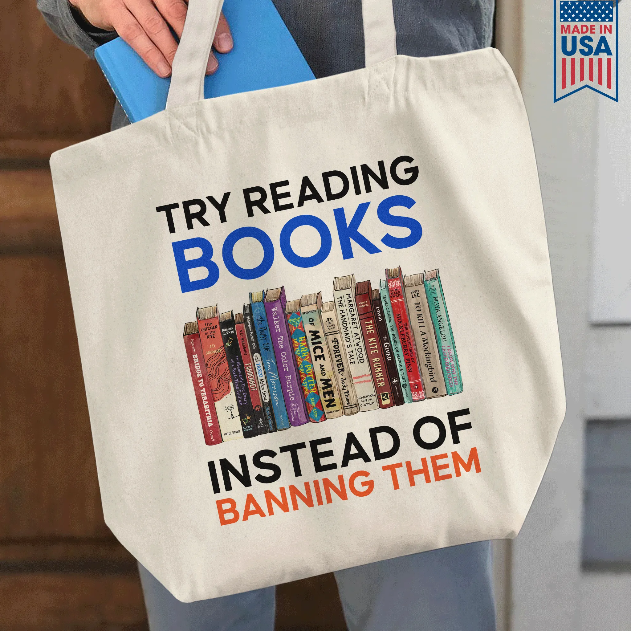 Try Reading Books Instead Of Banning Them Book Lovers Gift TBW237