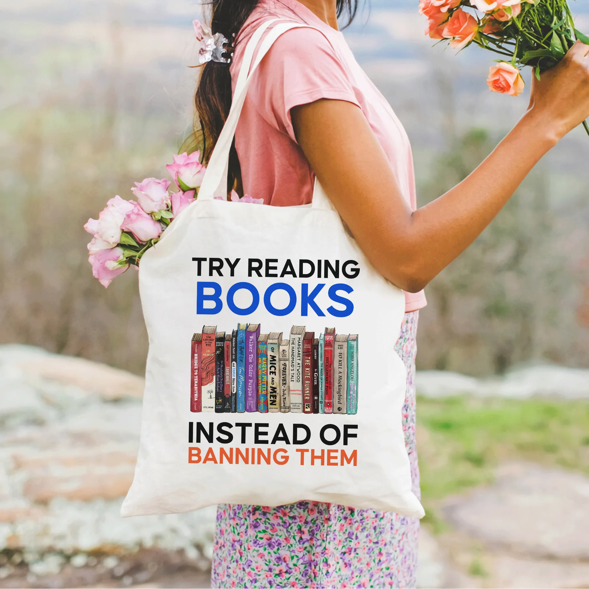 Try Reading Books Instead Of Banning Them Book Lovers Gift TBW237