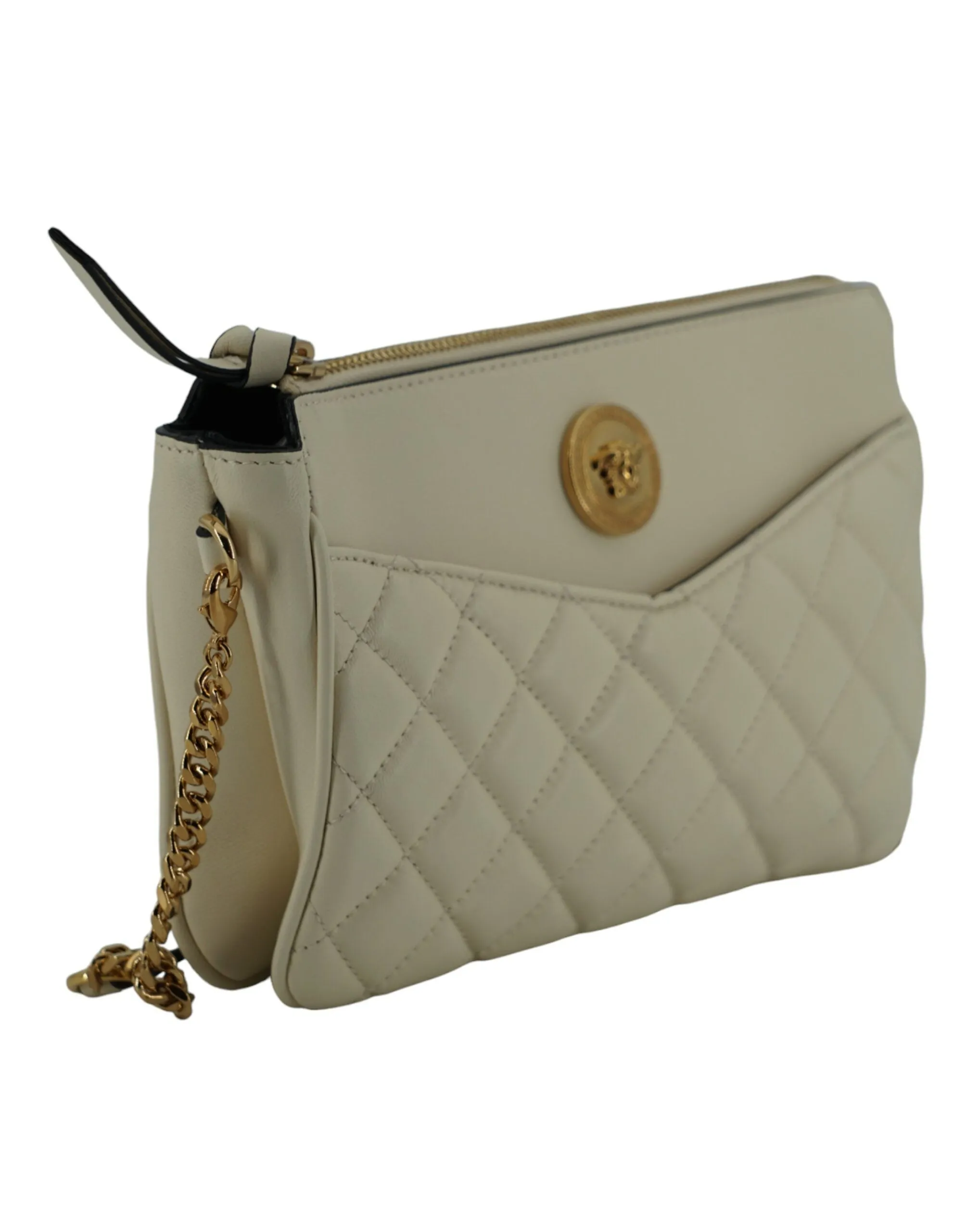 Versace White Pouch Bag