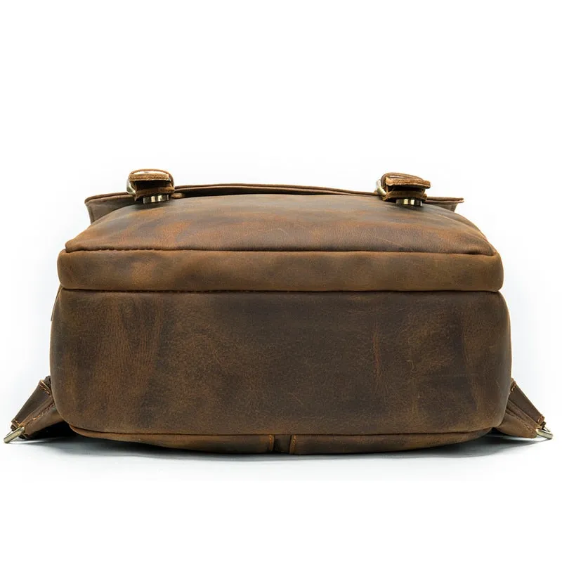 Vintage Luxe Air Cushion Leather Backpack