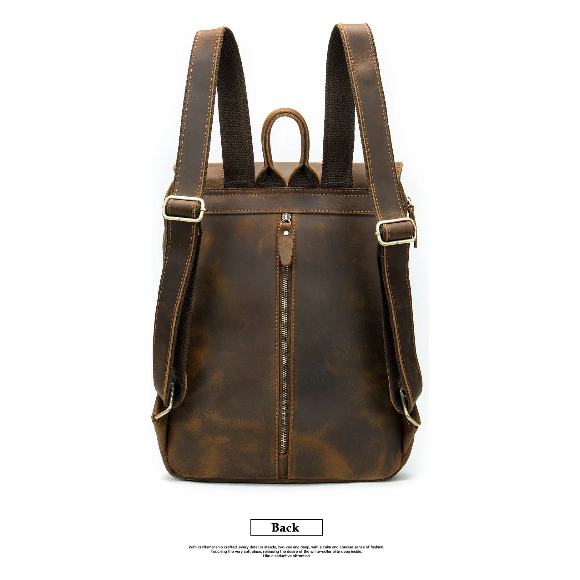 Vintage Luxe Air Cushion Leather Backpack