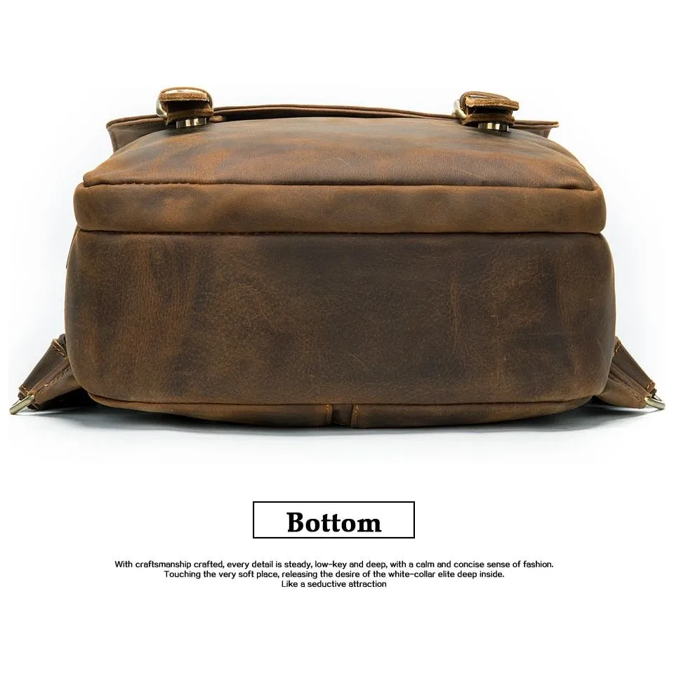 Vintage Luxe Air Cushion Leather Backpack