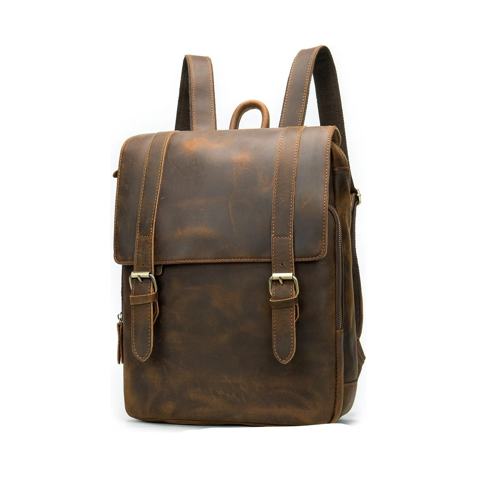 Vintage Luxe Air Cushion Leather Backpack