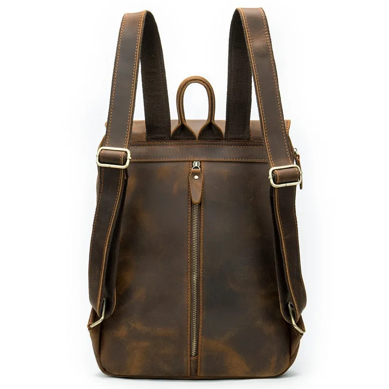 Vintage Luxe Air Cushion Leather Backpack