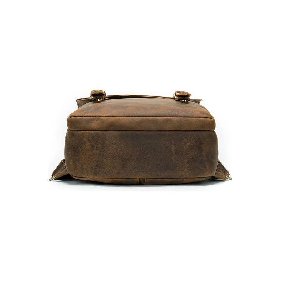 Vintage Luxe Air Cushion Leather Backpack