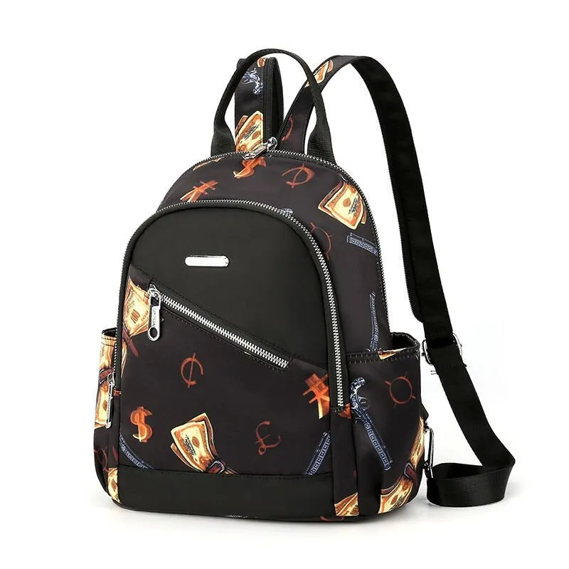 Waterproof Printed Shoulder Backpack For Women