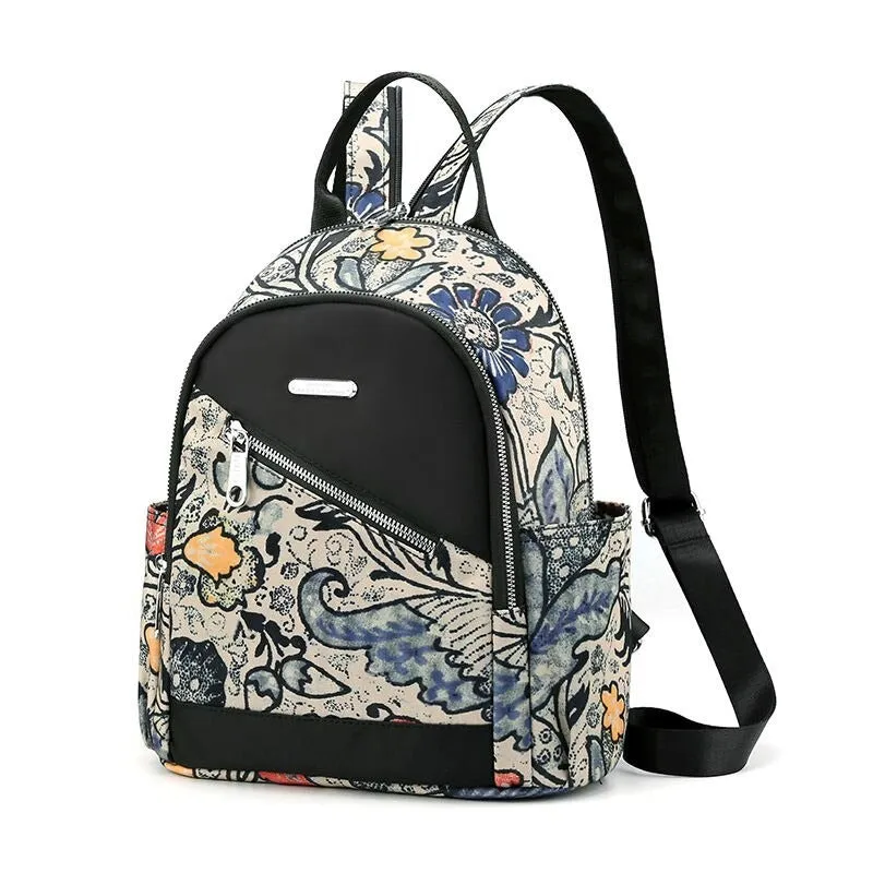 Waterproof Printed Shoulder Backpack For Women