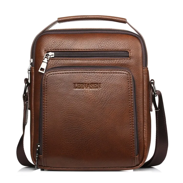 WEIXIER 18062 Multifunctional Men Business Handbag Crossbody Bag Single Shoulder Bag (Brown)