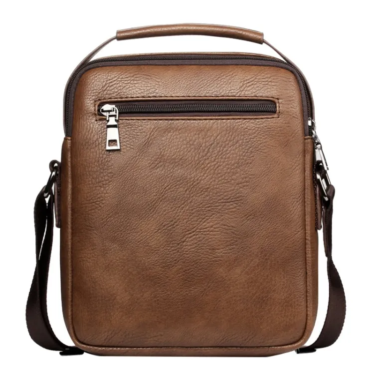 WEIXIER 18062 Multifunctional Men Business Handbag Crossbody Bag Single Shoulder Bag (Brown)