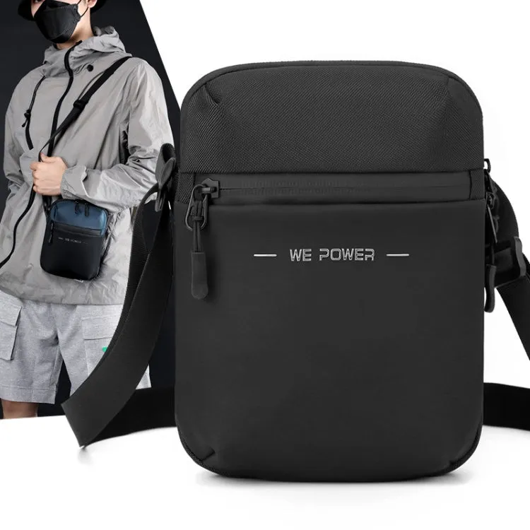 WEPOWER Men Single Shoulder Bag Simple Business Casual Crossbody Bag(Dark Blue)