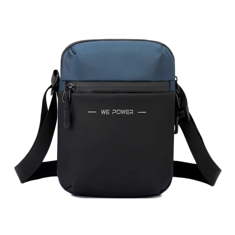 WEPOWER Men Single Shoulder Bag Simple Business Casual Crossbody Bag(Dark Blue)