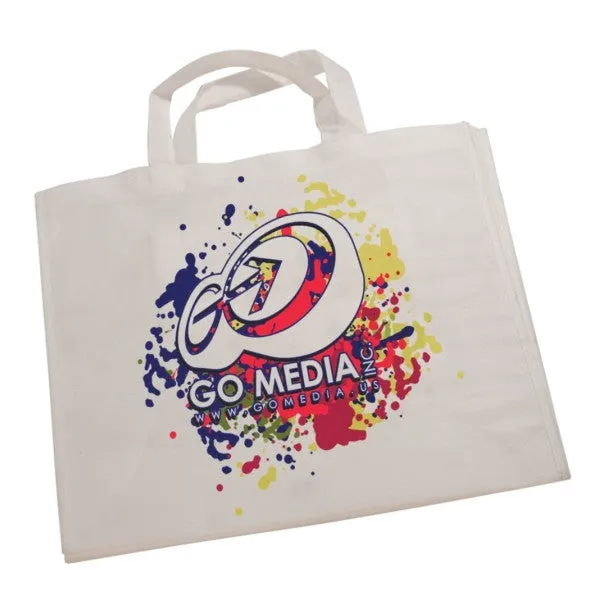 White Canvas 7" Gusset Tote Bag with Your Own Design