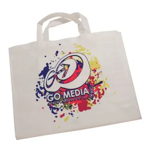 White Canvas 7" Gusset Tote Bag with Your Own Design