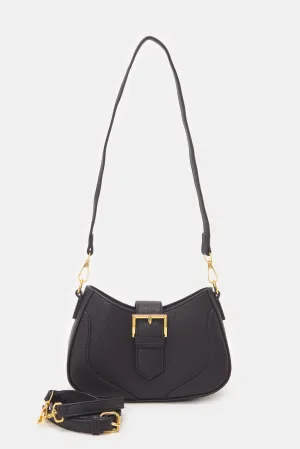 Women Black Solid Handbag