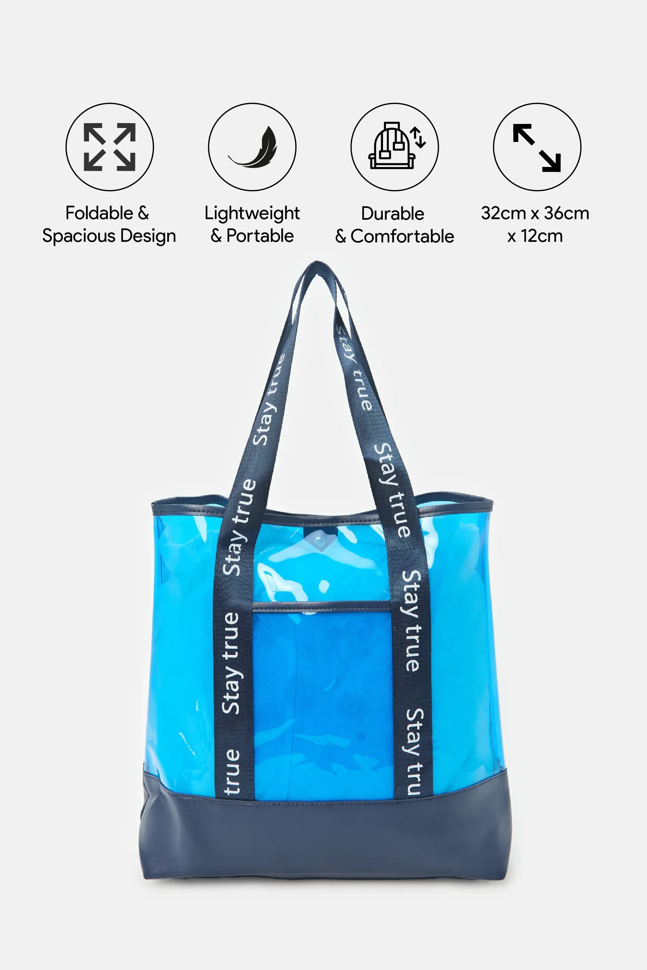 Women Blue Printed Shopper Bag