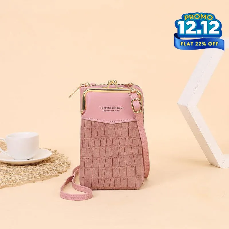 Women Multi-Purpose Crossbody Crocodile Bag