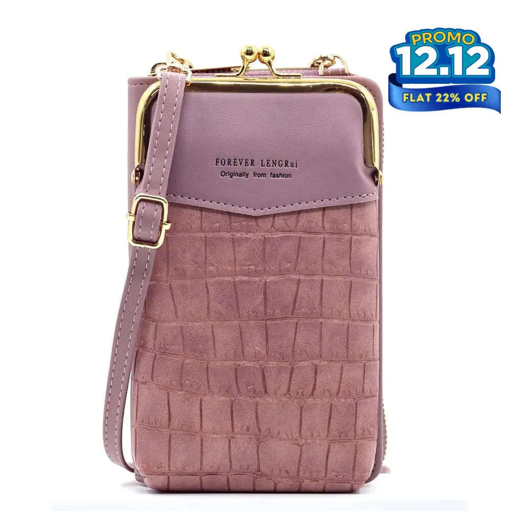 Women Multi-Purpose Crossbody Crocodile Bag