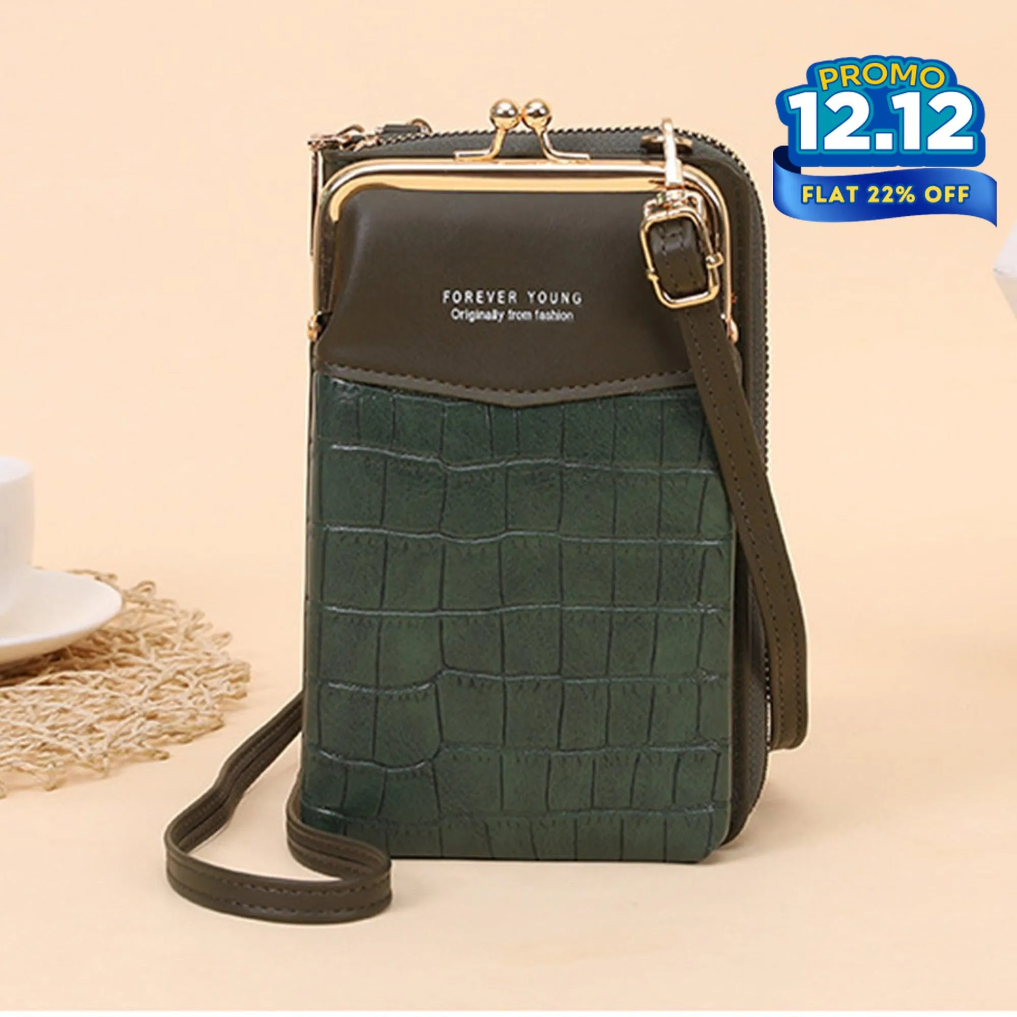 Women Multi-Purpose Crossbody Crocodile Bag