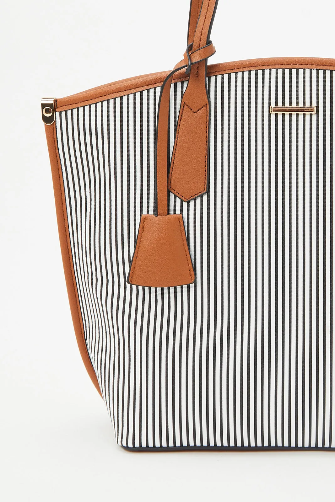 Women Multicolour Stripe Tote Bag