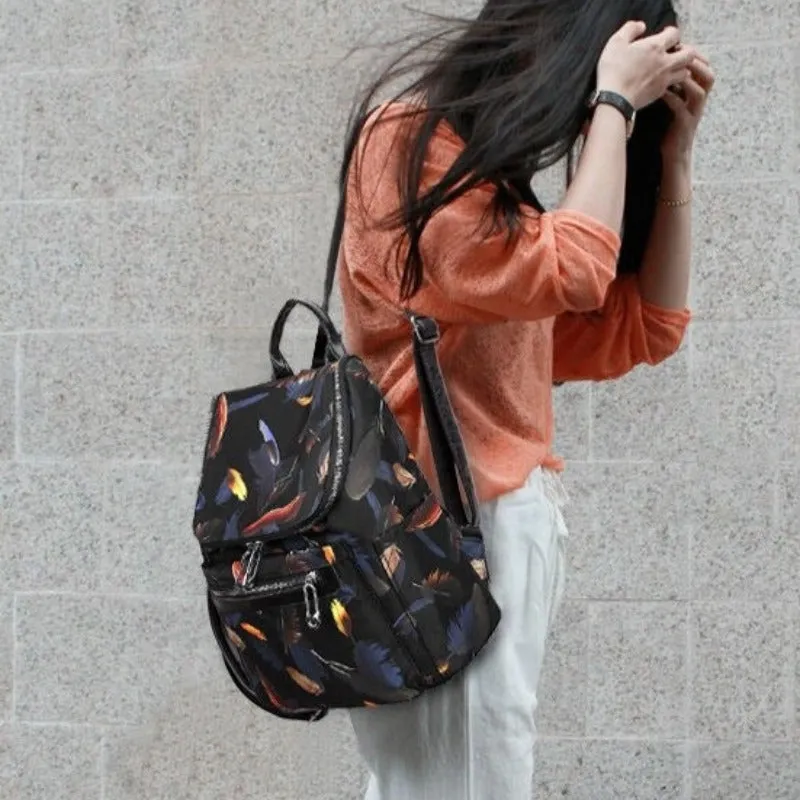 Women's Printing Casual Travel Backpacks