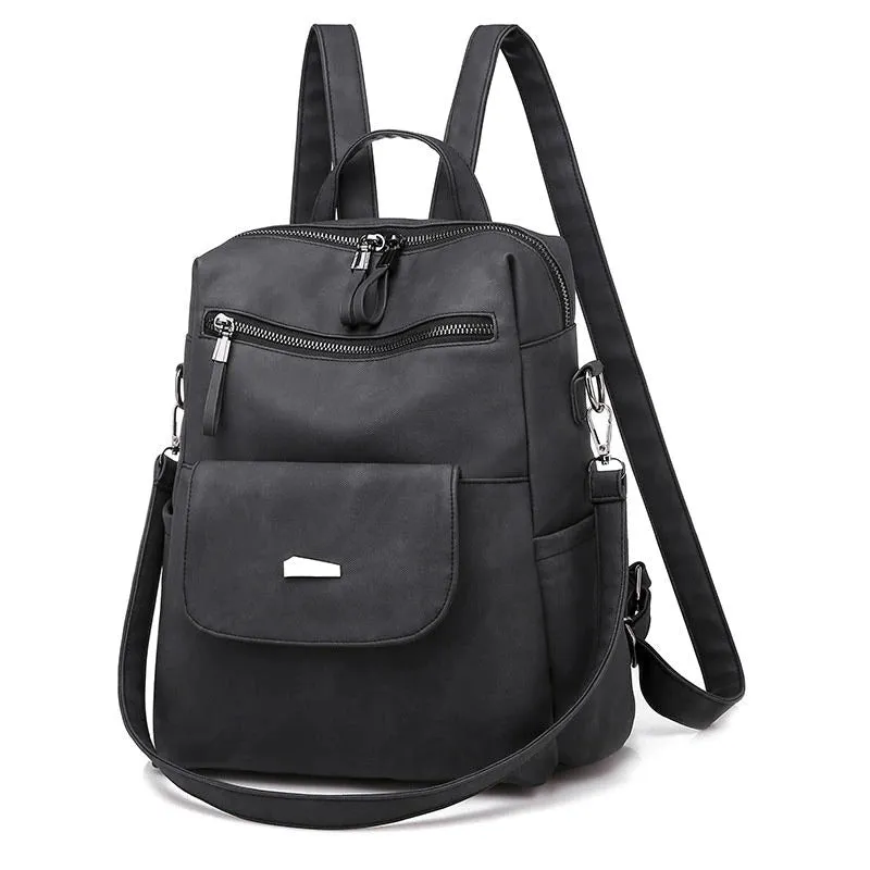 Women's PU Leather Shoulder Backpacks