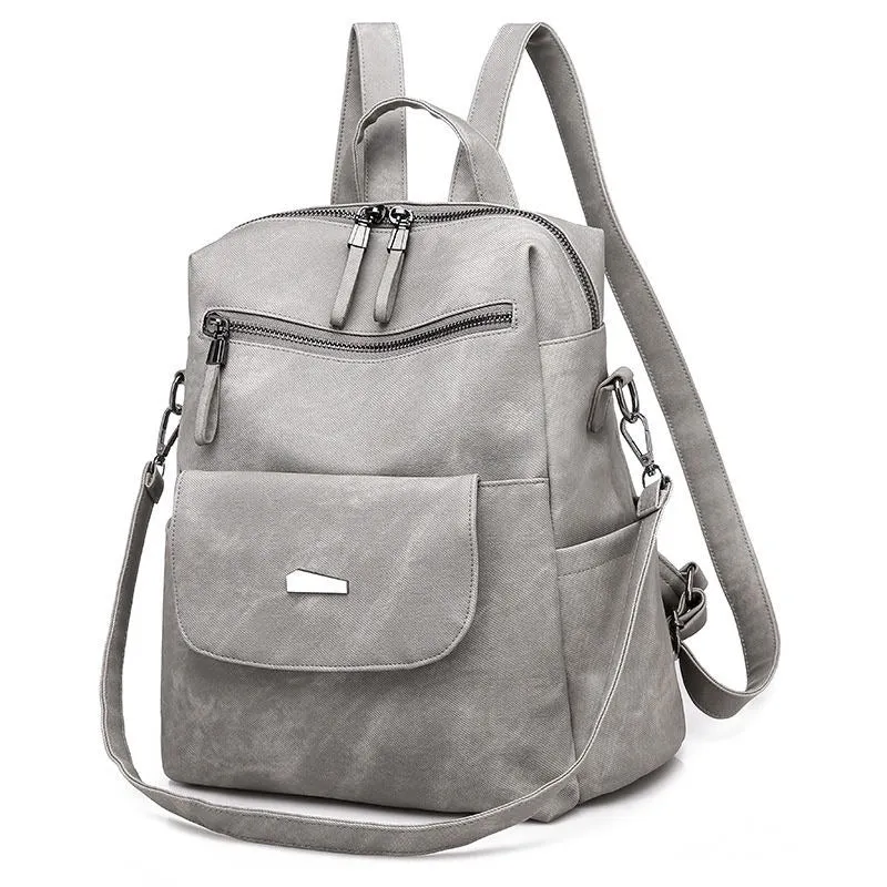 Women's PU Leather Shoulder Backpacks