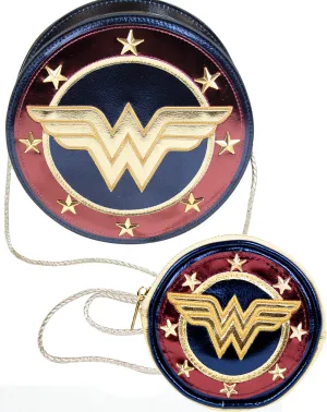 Wonder Woman Logo Crossbody Bag and Coin Purse Gift Set Bundle