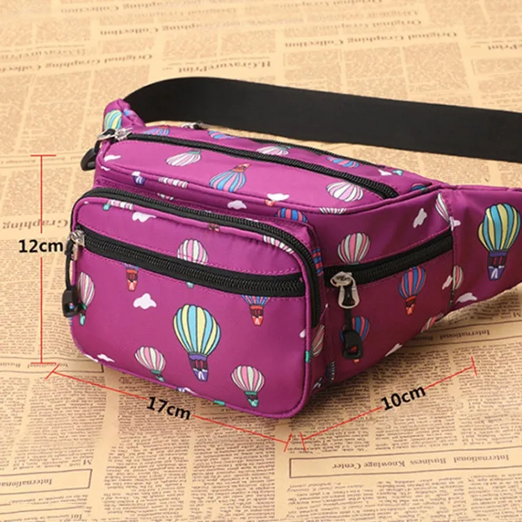 Y051 Women Summer Crossbody Waist Bag Large Capacity Cell Phone Bag(Rose Red)